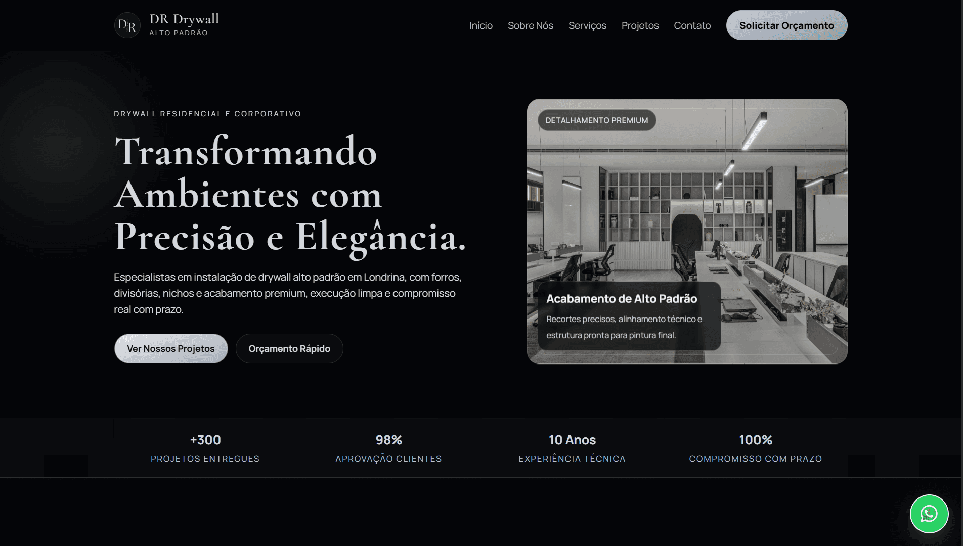 Preview do site DR Drywall